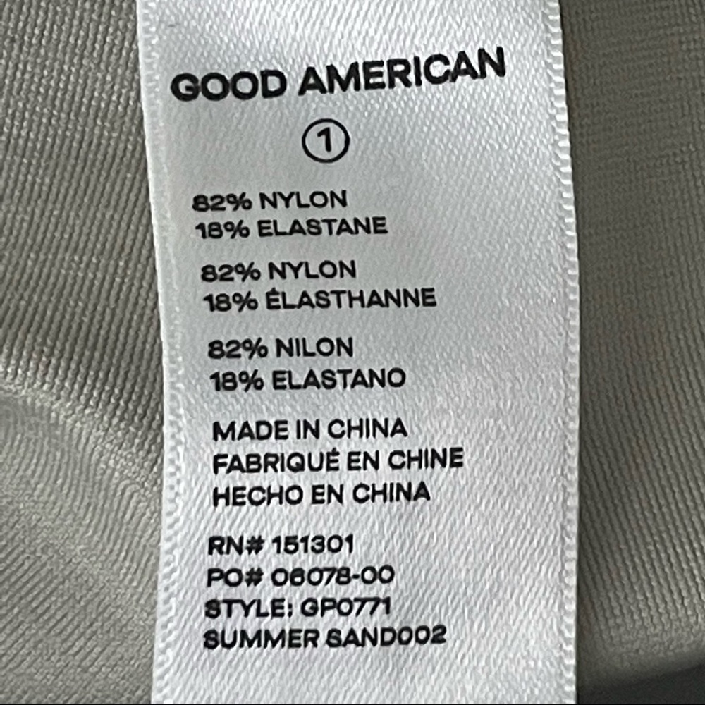 GOOD AMERICAN NWT ANGLED RIBBED HIGH RISE LEGGINGS IN SUMMER SAND 002 1 5 6 - Picture 10 of 15